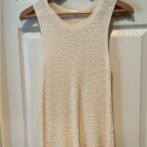 Off White Knit Sweater Top- Medium